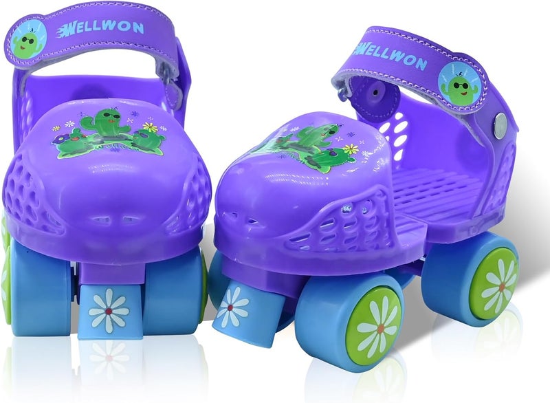 WELLWON Kids Roller Skate for Girls Boys Ages 2-5 Years Old, Adjustable Toddler Rollerskates, Children Beginner Roller Skate - Image 1